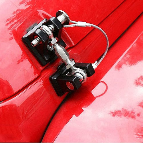 Hood Latches Hood Lock 2pcs Aluminum Catch Locking Kits for Jeep Wrangler JK JL
