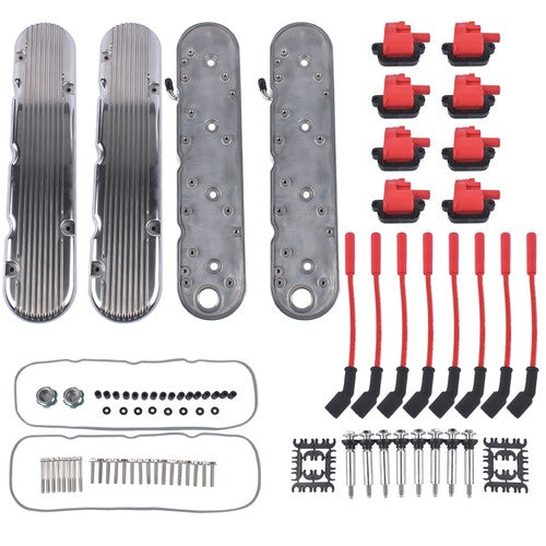 Polished Valve Covers For Chevy GM LS Engines LS1 LS2 LS3 LS6 LS7 5.3 6.0 6.2L