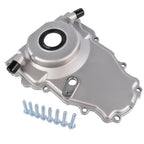 Timing Cover with 10AN Twin Turbo Oil Drain Fittings for LS Gen IV GM LS 6.2L
