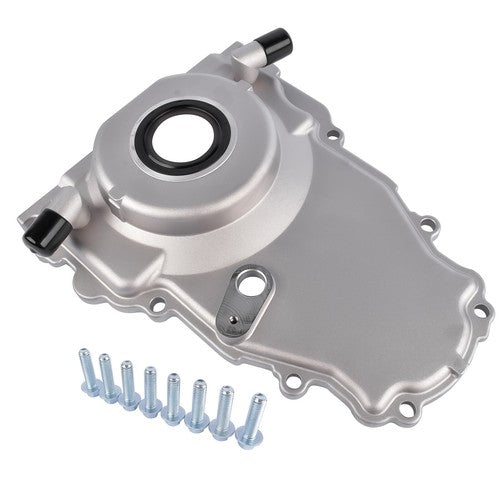 Timing Cover with 10AN Twin Turbo Oil Drain Fittings for LS Gen IV GM LS 6.2L