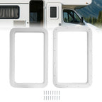 15.7 x 24.8 White RV Entrance Door Window Frame for Camper Trailer