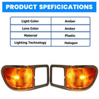Fit For 00-15 Ford F650 F750 Pair Headlight Bezel Trim Driver Passenger With Bulbs