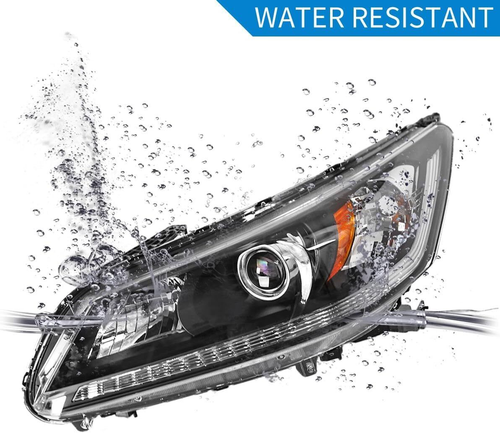 Projector Headlights Halogen Headlamps Set for 2013-2015 for Honda Accord Sedan