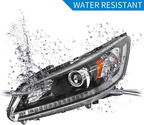 Projector Headlights Halogen Headlamps Set for 2013-2015 for Honda Accord Sedan