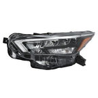 Chrome For Nissan Versa 2020-2021 Left Side Headlight Replacement Clear Lens LED