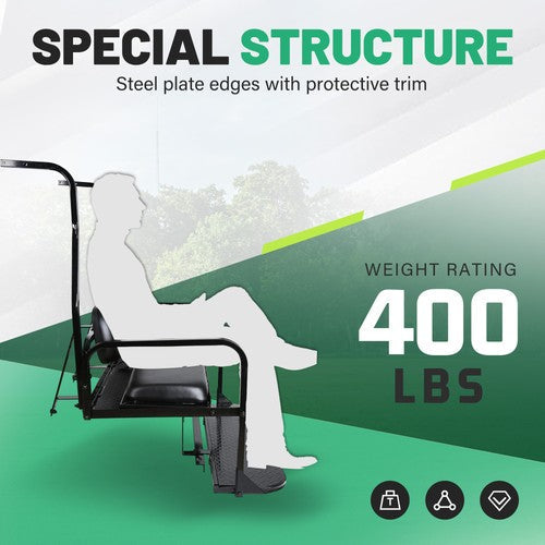 Flip Folding Rear Seat Kit Back Seat For 2000.5-Up Club Car DS Golf Cart 400 lbs