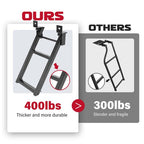 Truck Bed Step 2-Rung Retractable Tailgate Ladder Heavy Duty W/L-Shaped Bracket