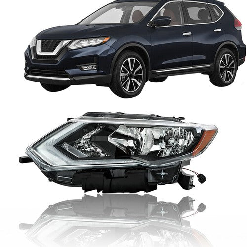 Headlight Headlamps Assembly Fit For 2017-2019 Nissan Rogue LH Side Clear Lens