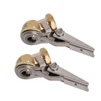 2pcs Closed Brass Lock On Tire Inflator Locking Air Chuck Hose 1/4" Npt