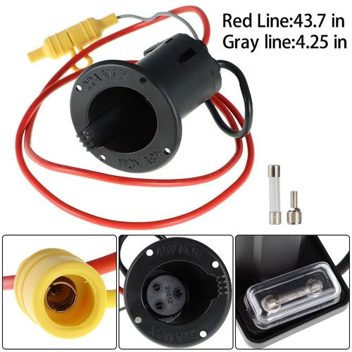 48 Volt Charger Receptacle And Fuse Kit 101802101 For Club Car Golf Cart