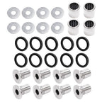 Silvery A Arm Bushing Bearing Shaft Kit for Kawasaki KFX400 Suzuki LTZ400 Z400