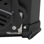 Black 45L Motorcycle Top Case Tail Box Thick Aluminum Hard Trunk With Backrest