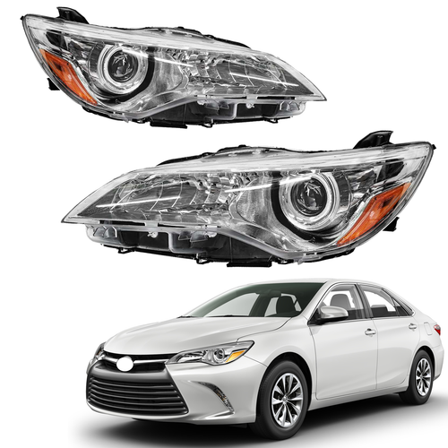 Projector Headlight Assembly Chrome LH RH for 2015-2017 for Toyota Camry