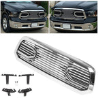 Front Bumper Grille Chrome Grill Big Horn Style for 2013-2018 Dodge Ram 1500
