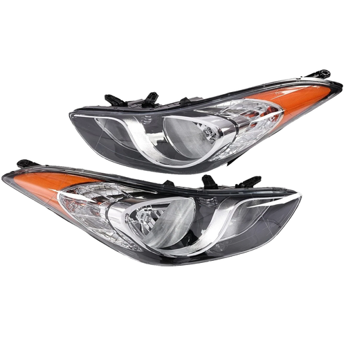 ZZ2V00905 Halogen Headlights Assembly Pair for 2011-2013 Hyundai Elantra