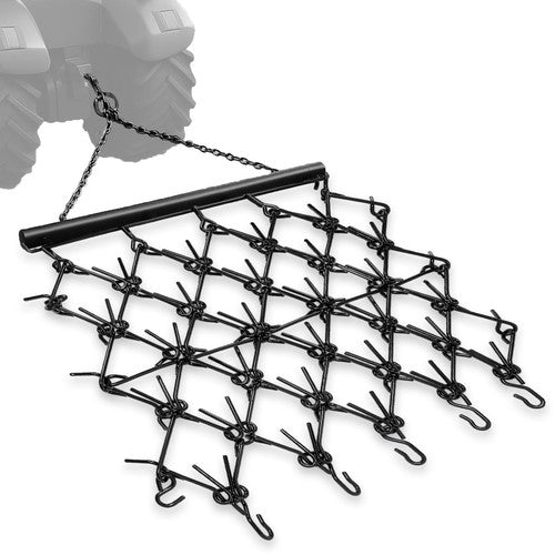 Steel Drag Harrow 4X4FT Heavy Duty Chain for ATV UTV Tractor Leveling Grading