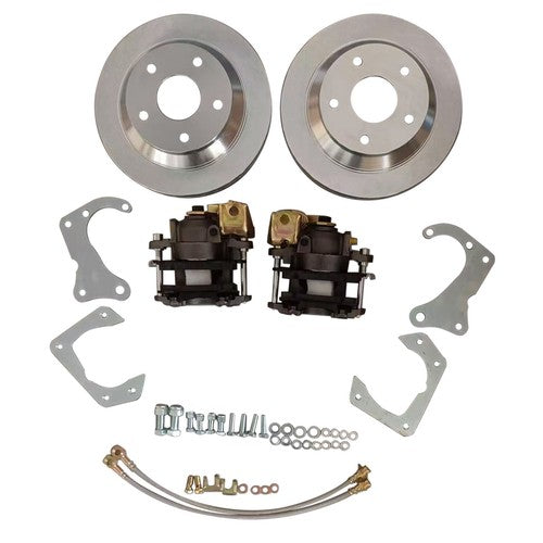 Rear Brake Disc Set for GM 7.5 Inch 10 Bolt Bolt-On Rear Brake Kit w/ E-Brake