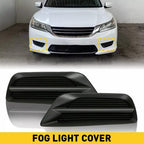 Front Bumper Fog Light Black Grille Covers for 2013-2015 for Honda Accord Sedan