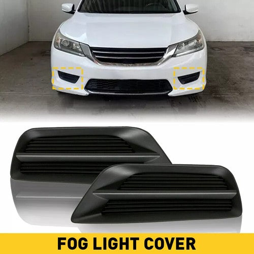 Front Bumper Fog Light Black Grille Covers for 2013-2015 for Honda Accord Sedan