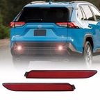 Red Rear Bumper Reflector LED Stop Brake Light for Toyota RAV4 2019-2023 2x