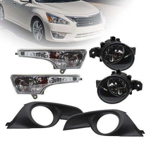 Fog Lights & Corner Turn Signal Lamps w/o Wiring for 2013-2015 for Nissan Altima