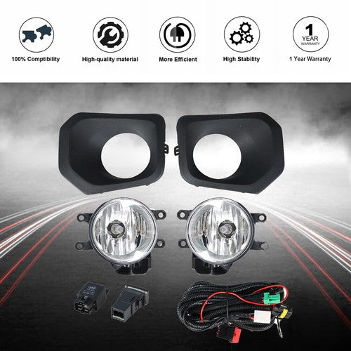For 2016-2021 Toyota Tacoma Right+Left Side Fog Light w/Switch+Wiring+Bulbs