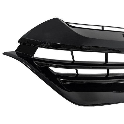 Front Bumper Gloss Black Mesh Grille Grill for 2017-2019 for Honda CR-V