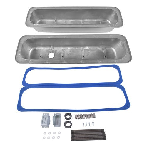 Finned Aluminum Tall Valve Covers w/ Center Bolt for Chevy SBC 5.0L-5.7L 350 450