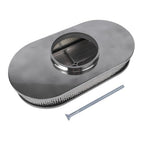 15" Oval Full Finned Polished Aluminum Air Cleaner Filter For Chevy SBC 350 400