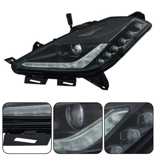 Headlight For Chevrolet Corvette 2014-2018 2019 Driver Side Black HID W/Ballast