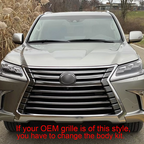 Front Upper Grille for Lexus LX570 2016-2021 Luxury Chrome Black NEW Style