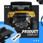 Front 2 Inch Receiver Hitch Plow Mount for Polaris Ranger 500 570 800 Midsize 09-24
