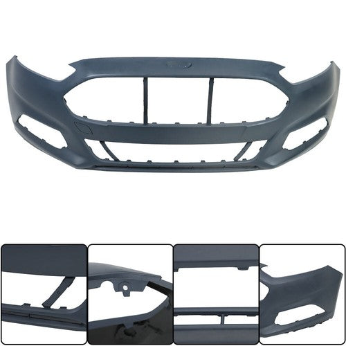 NEW Primed Front Bumper Cover Fit For 2013 2014 2015 2016 Ford Fusion