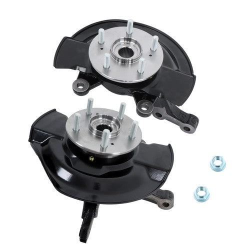 2× Steering Knuckle & Wheel Hub Bearing Assembly For Honda CR-V L4 2.4L 2007-09