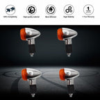 4X Motorcycle LED Turn Signal Blinker Indicator Lights For Honda Suzuki Yamaha
