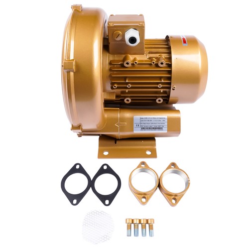 New Regenerative Blower 220V-480V 3 Phase 1.5 Kw 60Hz -210 mBar Vacuum 1-1/2"