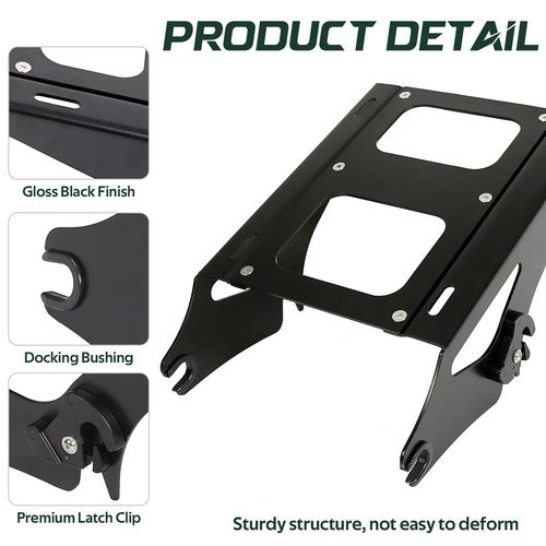 Razor Pack Trunk Backrest Rack For Harley Touring Road King Street Glide 14-26
