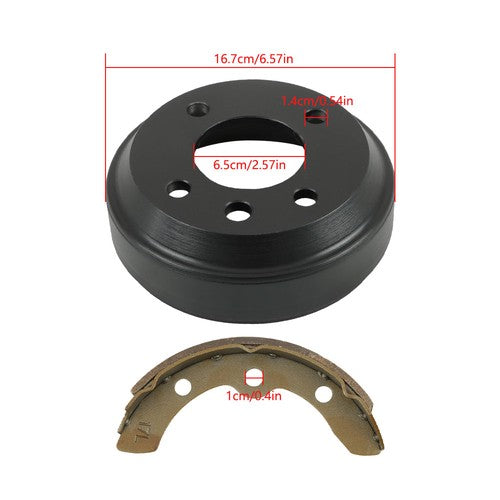 Brake Drums Shoes Kit For Yamaha G1, G2, G8, G9 Gas/Electric Golf Cart 1982-1992