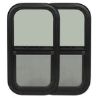 2 Pack 12 x 22 x 1-1-2 Wall Vertical Sliding RV Window Cargo Trailer With Trim Kit