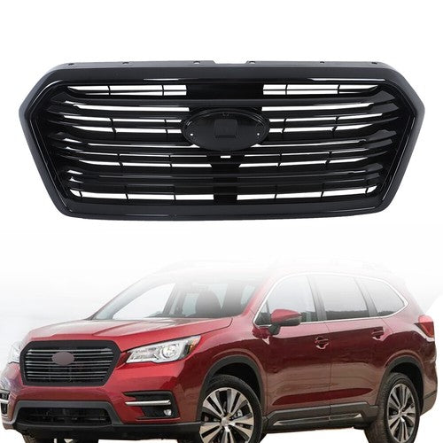 For Subaru Ascent 2019-2022 Gloss Black Plastic Front Upper Center Mesh Grille