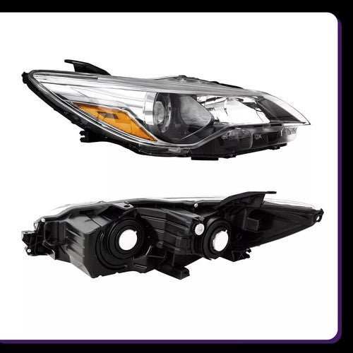 Black Headlight Set Halogen Headlamp for 2015-2017 Toyota Camry LE SE Pair