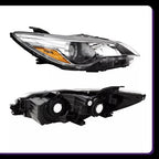 Black Headlight Set Halogen Headlamp for 2015-2017 Toyota Camry LE SE Pair
