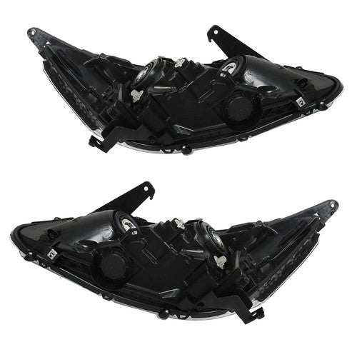 Halogen W/LED DRL Headlights For 16-17 Honda Accord Chrome Driver+Passenger Pair