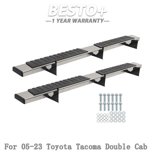 Running Boards Bar Side Step Suit 6" For Toyota Tacoma Double Cab 2005-2023