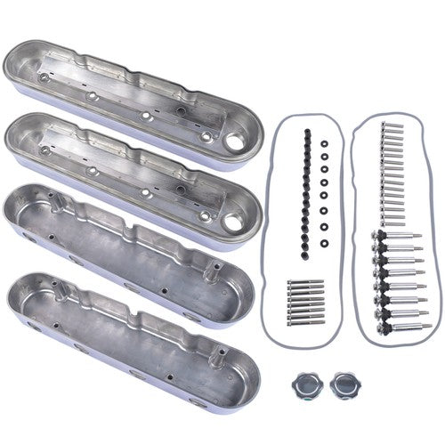 LS Smooth Cast Aluminum Valve Cover w/Coil Mounts Cover for Chevy GM LS Polished