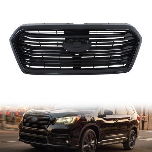 For Subaru Ascent 2019-2022 Gloss Black Plastic Front Upper Center Mesh Grille