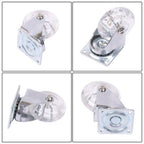 2Inch Caster Wheels 4 pieces Heavy Duty Alloy Steel + Rubber Casters white