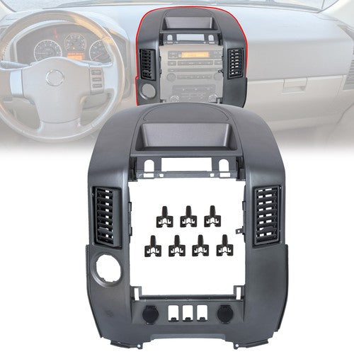 Instrument Panel Lid Dash Radio Bezel ABS for 04 05 06 Nissan Titan Armada