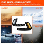 LED DRL Turn Signal Night Driving Fog Lights Pair for 2016-2018 Hyundai Elantra