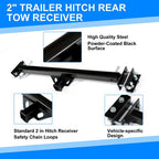 2 Trailer Hitch for Camper RV Trailers 5th Wheel Bike Rack Mount Adjustable